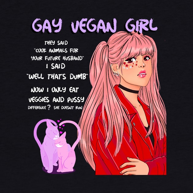 Lesbian Vegan Punk Hipster Girl by WovenKindness